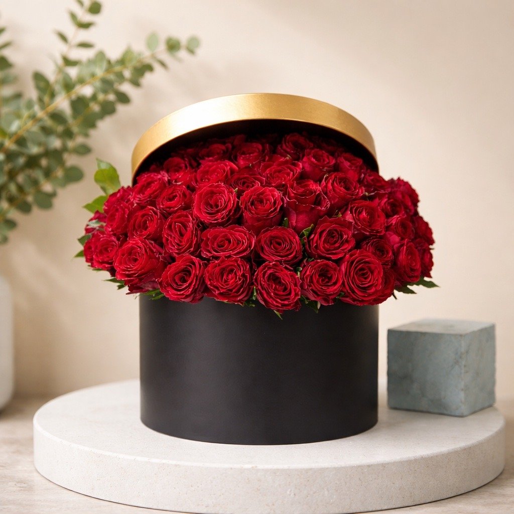 Box Of 50 Red Roses