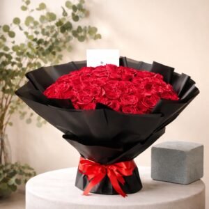 100 Red Rose Hand Bouquet