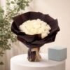 25 white Roses Bouquet